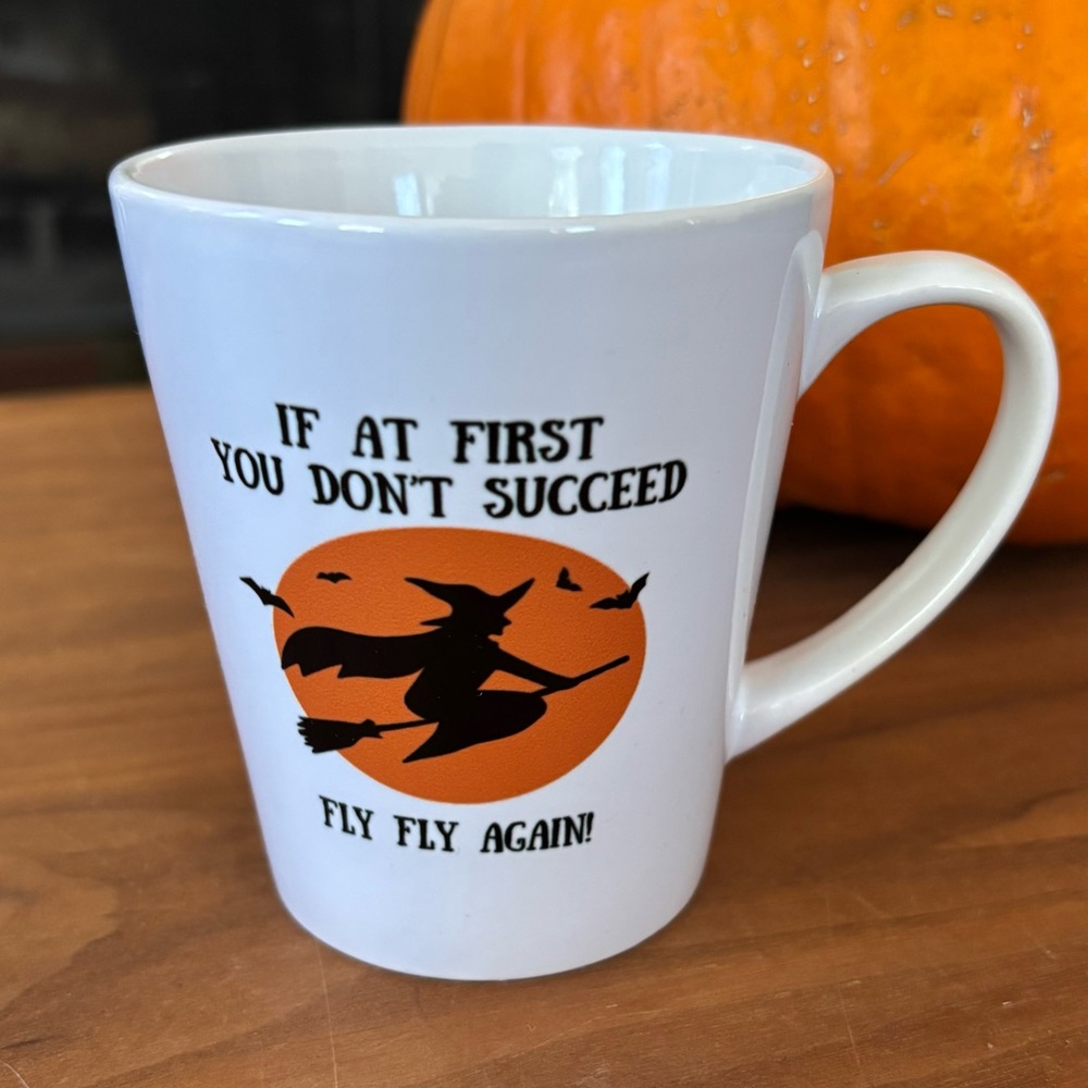 Halloween Witch Mug Gift Set- “If at First You Don’t Succeed Fly Fly Again” - Picture 3 of 3